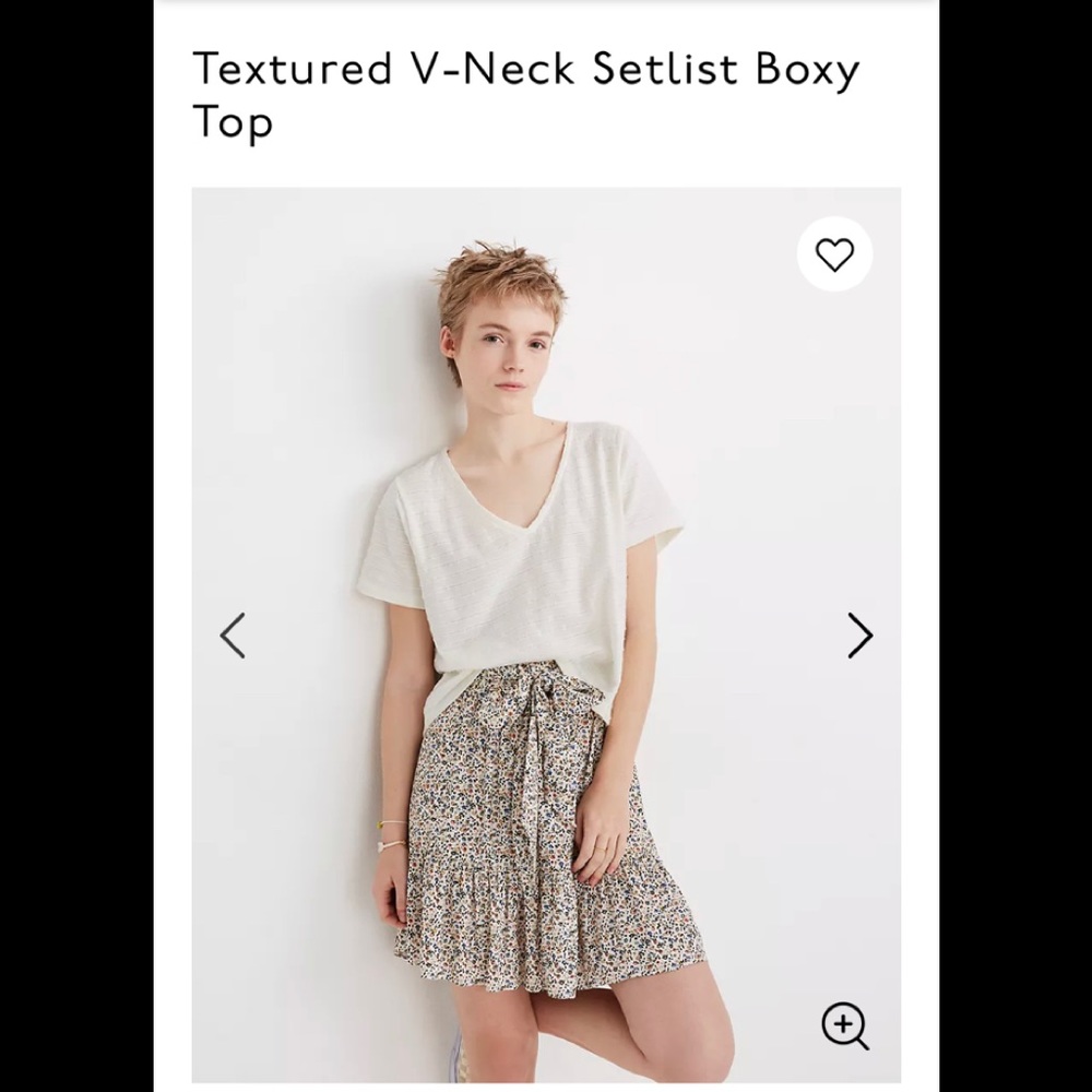 Madewell white tee (cropped)